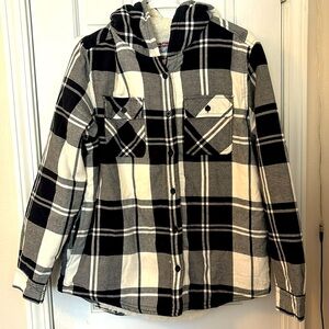 Che Bella polyester lined flannel hoodie